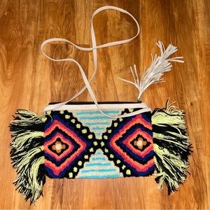Cleobella Leather Fringe Crossbody Bag